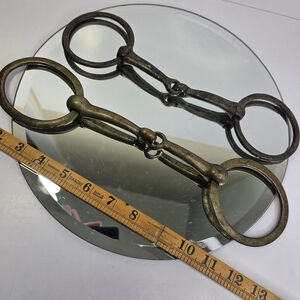 Old Hand Made O Ring Snaffle Horse Bridle Bits One Is Stamped Set Of 2